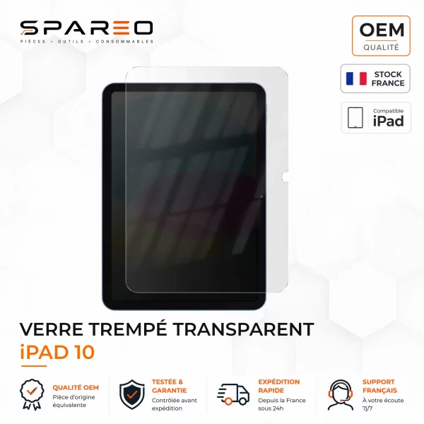 verre trempé pour ipad 10