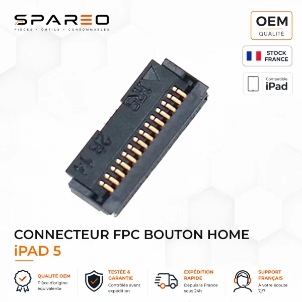 connecteur fpc bouton home ipad 5