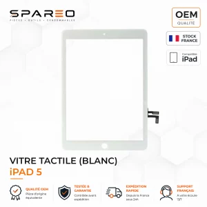 vitre tactile pour ipad 5 blanc
